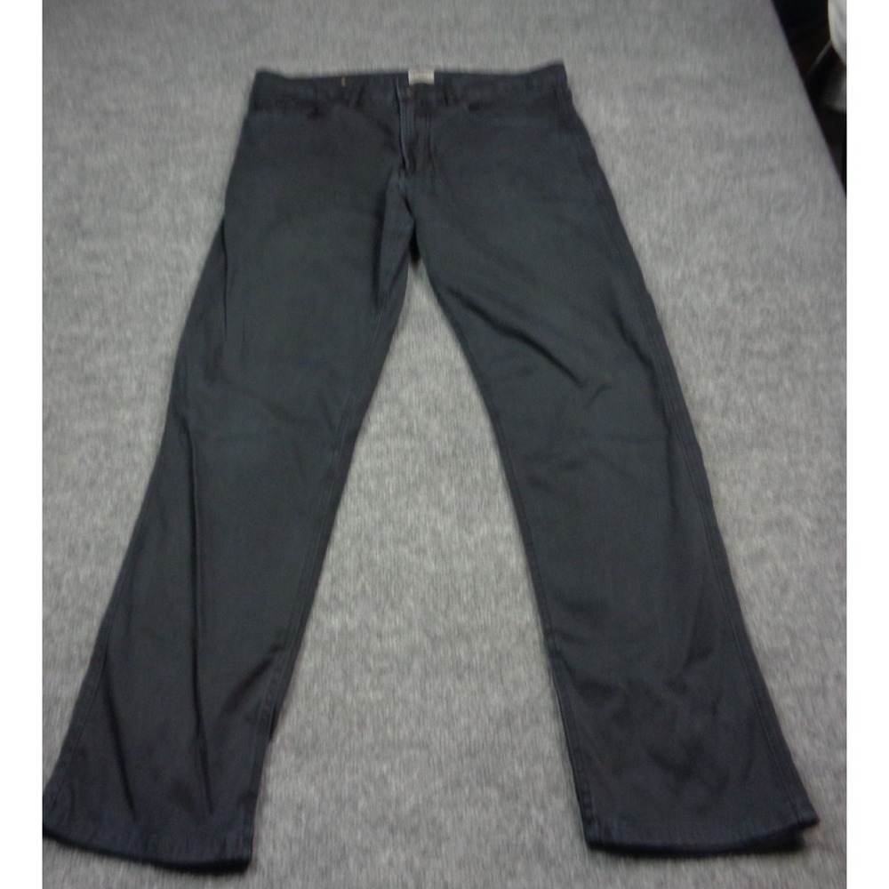 Faherty Stretch Terry Pants Mens 32x30 Washed Blue Slim Straight 5 Pocket
